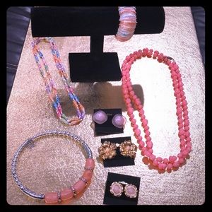 Pink Jewelry lot